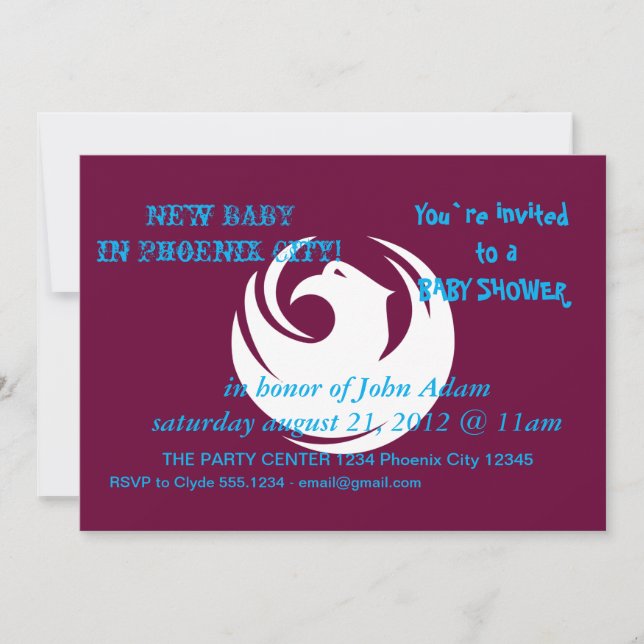 Invitation Carton d'invitation à une baby shower avec le drap (Devant)
