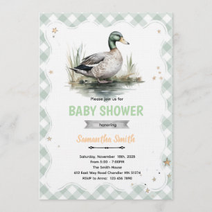 Invitation Carton d'invitation à une baby shower Canard colve