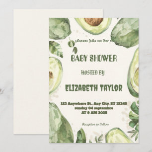 Invitation Carton d'invitation à une baby shower sur le thème