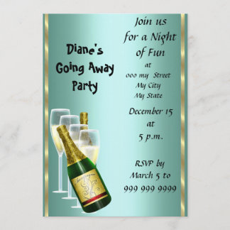 Invitation Carton d'invitation à une fête d'adieu Au revoir