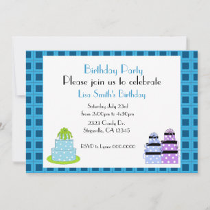 Invitation Carton d'invitation à une fête d'anniversaire avec