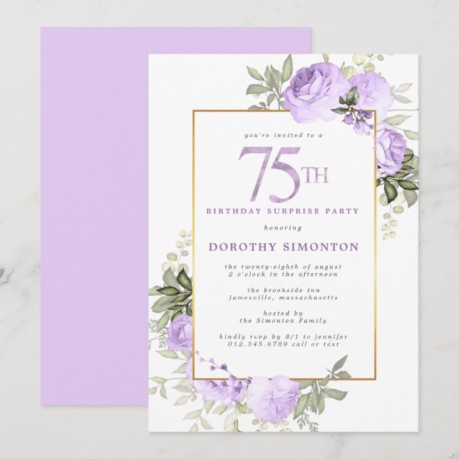 Invitation Carton d'invitation à une fête d'anniversaire de 7 (Devant / Derrière)