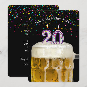 Invitation Carton d'invitation à une fête d'anniversaire pour