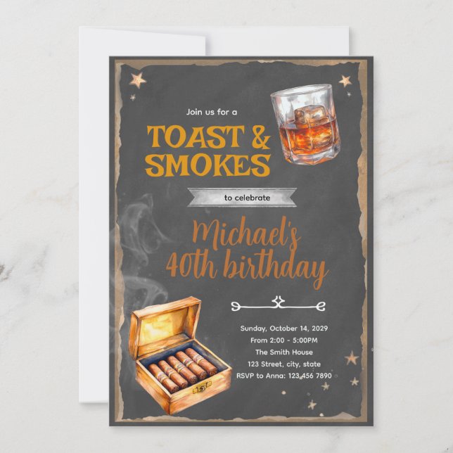 Invitation Carton d'invitation à une fête d'anniversaire Smok (Devant)