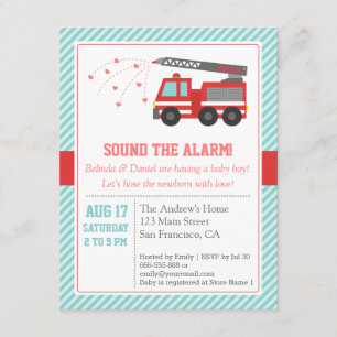 Invitation Carton d'invitation à une fête de baby shower avec