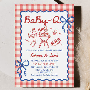 Invitation Carton d'invitation à une fête de douche de bébé B