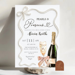 Invitation Carton d'invitation à une fête de mariage Pearls a