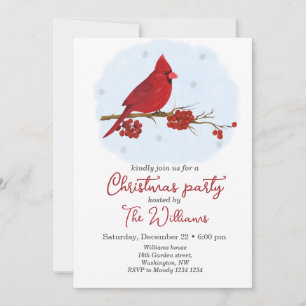 Invitation Carton d'invitation à une fête de Noël avec un Car