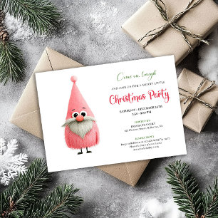 Invitation Carton d'invitation à une fête de Père Noël rose d