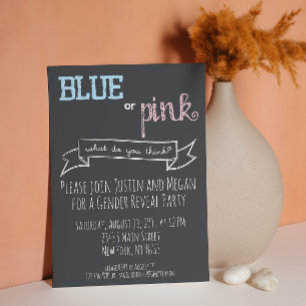 Invitation Carton d'invitation à une fête de révélation du se
