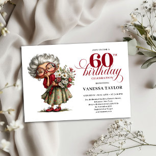 Invitation Carton d'invitation à une fête pour les 60 ans d'u