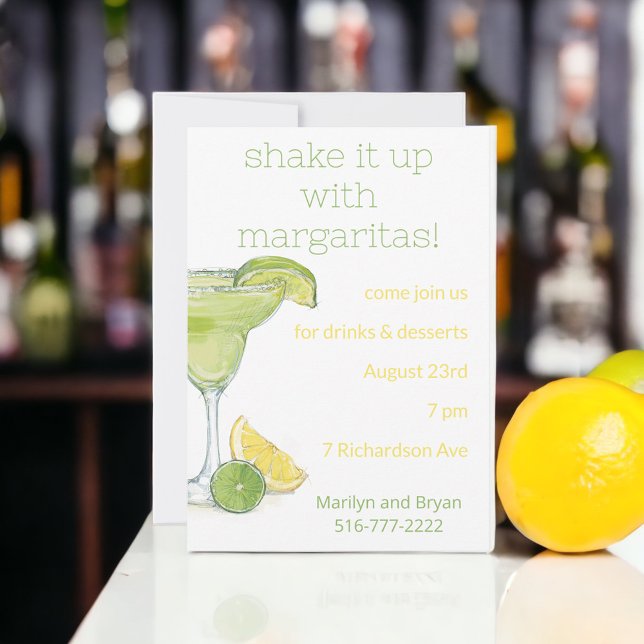 Invitation Carton d'invitation à une soirée cocktail Margarit (Créateur téléchargé)