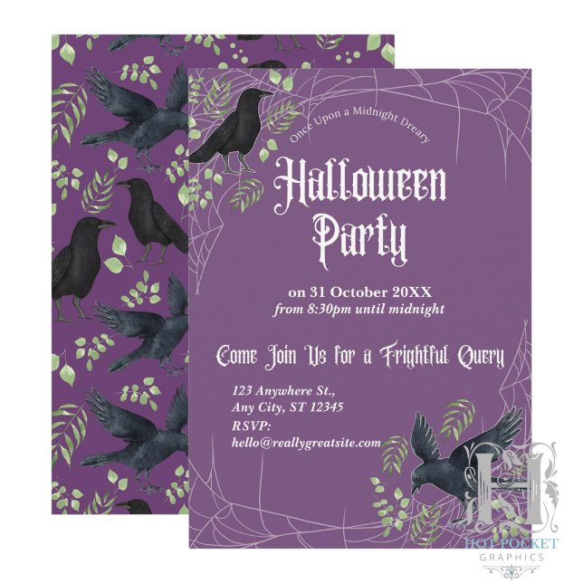 Invitation Carton d'invitation à une soirée Halloween de rave (Créateur téléchargé)