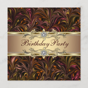 Invitation Carton d'invitation anniversaire au vin rouge de B