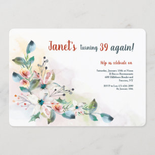 Invitation Carton d'invitation Aquarelle Florale 2