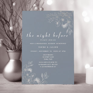 Invitation Carton d'invitation au dîner de répétition Bleu Po