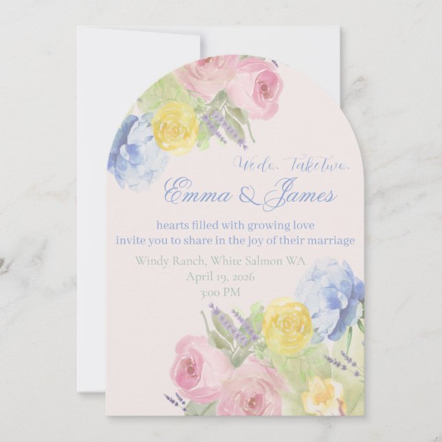 Invitation Carton d'invitation au mariage (Devant)