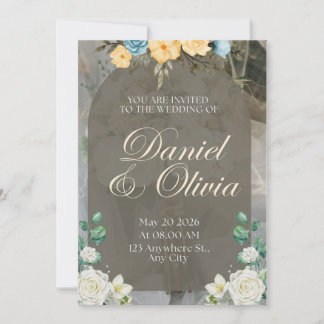 Invitation carton d'invitation au mariage