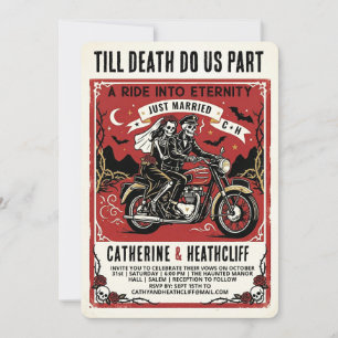 Invitation Carton d'invitation au mariage de Ride Forever Ske