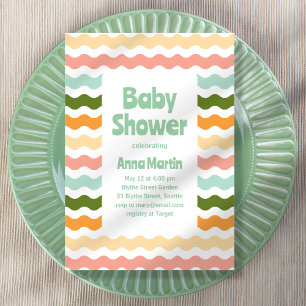 Invitation Carton d'invitation Baby Shower Ric Rac