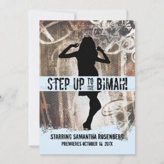 Invitation Carton d'invitation Bat Mitzvah Dance Party en DFF