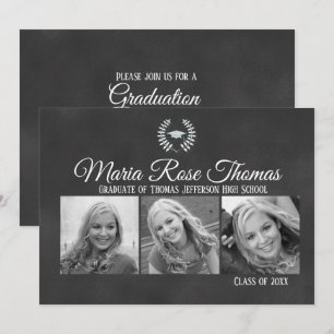 Invitation Carton d'invitation Cap & Feuilles Grad Tableau no