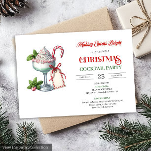 Invitation Carton d'invitation chic aquarelle pour cocktails