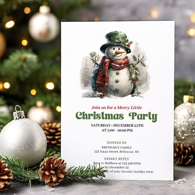 Invitation Carton d'invitation classique de fête de Noël avec (Classic vintage Christmas angel party invitation

)