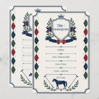 Invitation Carton d'invitation classique prépa pour Baby Show