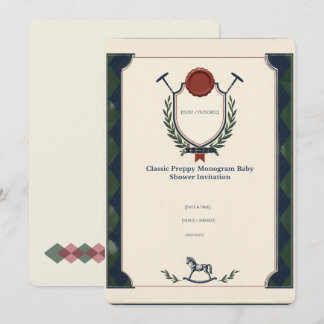 Invitation Carton d'invitation classique prépa pour Baby Show