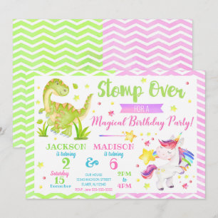 Invitation Carton d'invitation conjoint d'anniversaire de din