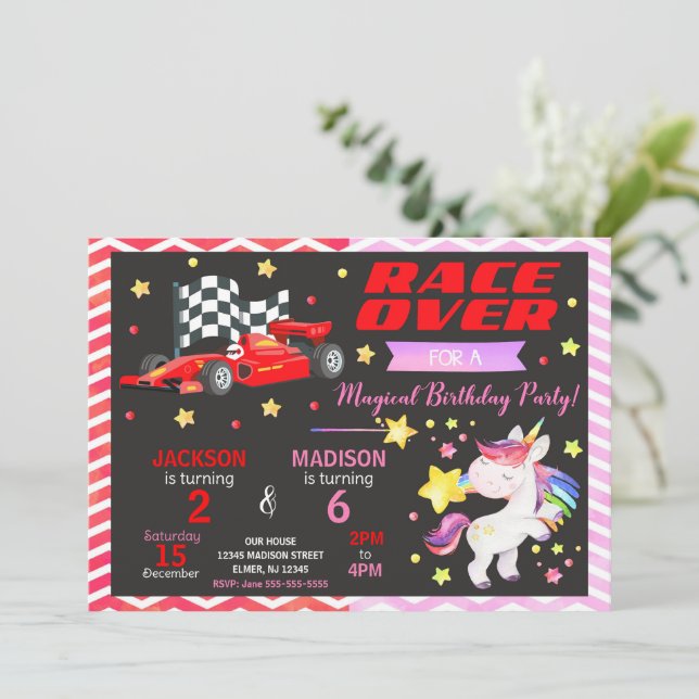 Invitation Carton d'invitation conjoint d'anniversaire pour v (Debout devant)