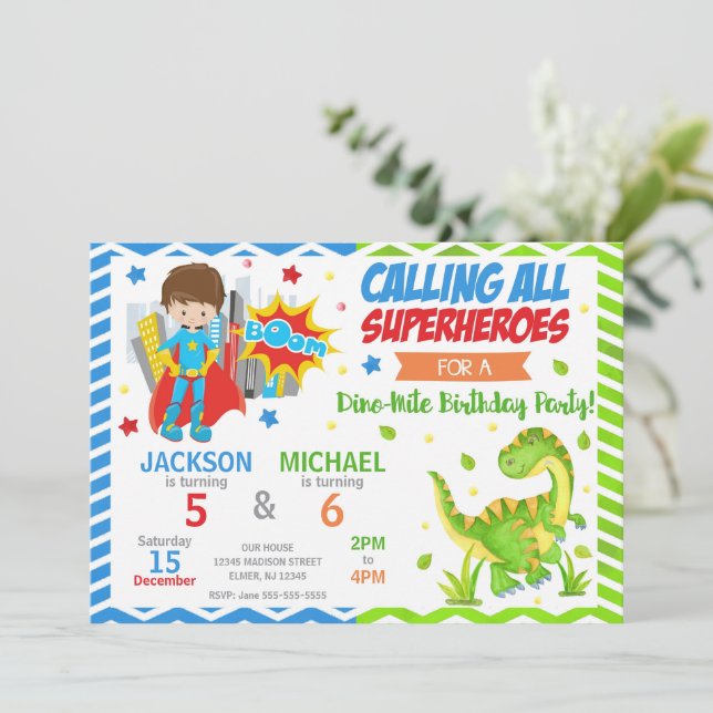 Invitation Carton d'invitation conjoint pour anniversaire de  (Debout devant)