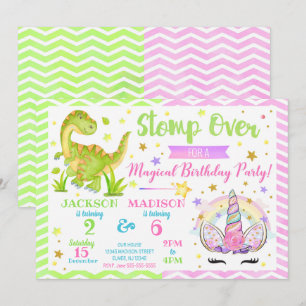 Invitation Carton d'invitation conjoint pour l'anniversaire d