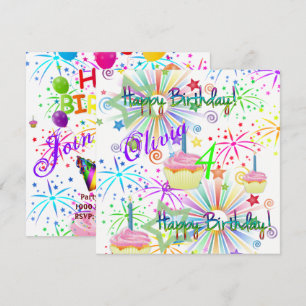 Invitation Carton d'invitation d'anniversaire