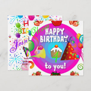 Invitation Carton d'invitation d'anniversaire
