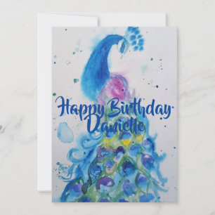 Invitation Carton d'invitation d'anniversaire à l'aquarelle P