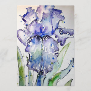Invitation Carton d'invitation d'anniversaire à l'aquarelle P