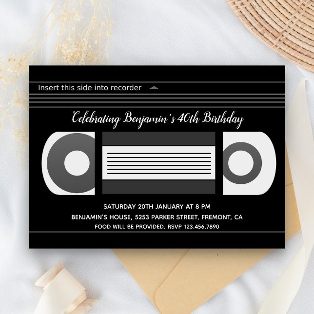 Invitation Carton d'invitation d'anniversaire à l'effigie d'u (Créateur téléchargé)