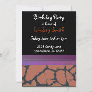 Invitation Carton d'invitation d'anniversaire à motif de four