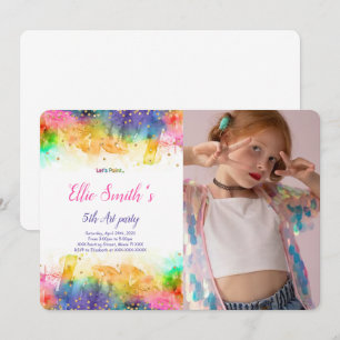 Invitation Carton d'invitation d'anniversaire à peinture modi