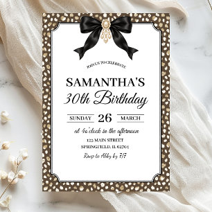 Invitation Carton d'invitation d'anniversaire adulte à motif