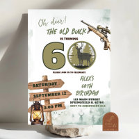 Carton d'invitation d'anniversaire adulte Camo de