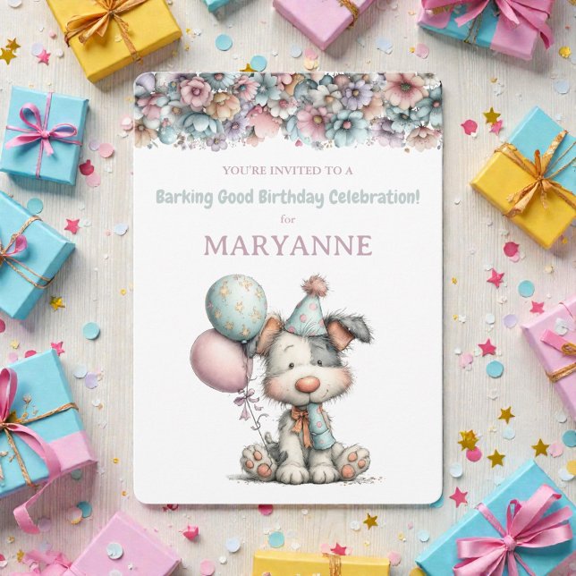 Invitation Carton d'invitation d'anniversaire aquarelle pour  (Créateur téléchargé)