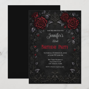 Invitation Carton d'invitation d'anniversaire aux élégantes r