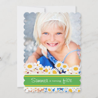 Invitation Carton d'invitation d'anniversaire aux fleurs de m
