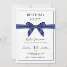 Carton d'invitation d'anniversaire avec un élégant