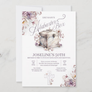 Invitation Carton d'invitation d'anniversaire Boîte d'albâtre