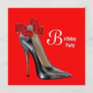 Invitation Carton d'invitation d'anniversaire chaussure à tal