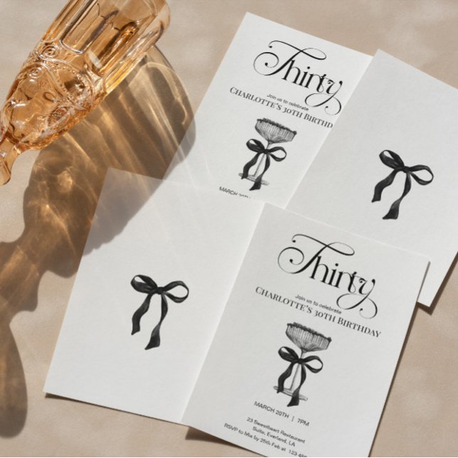 Invitation Carton d'invitation d'anniversaire Coupe Champagne (Créateur téléchargé)